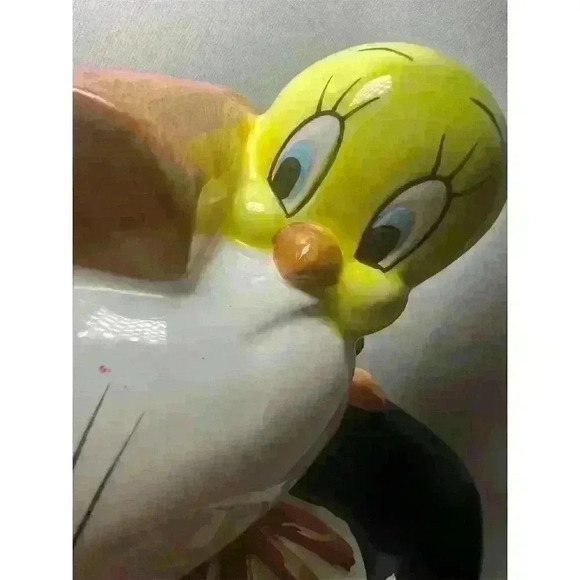 Vintage Looney Tunes Sylvester & Tweety Ceramic Cookie Jar 1993 Edition - Picture 4 of 14